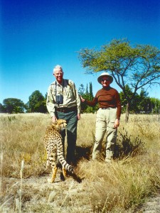 Raised from a cub, Baloo our resident pet Cheetah who is no longer with us.